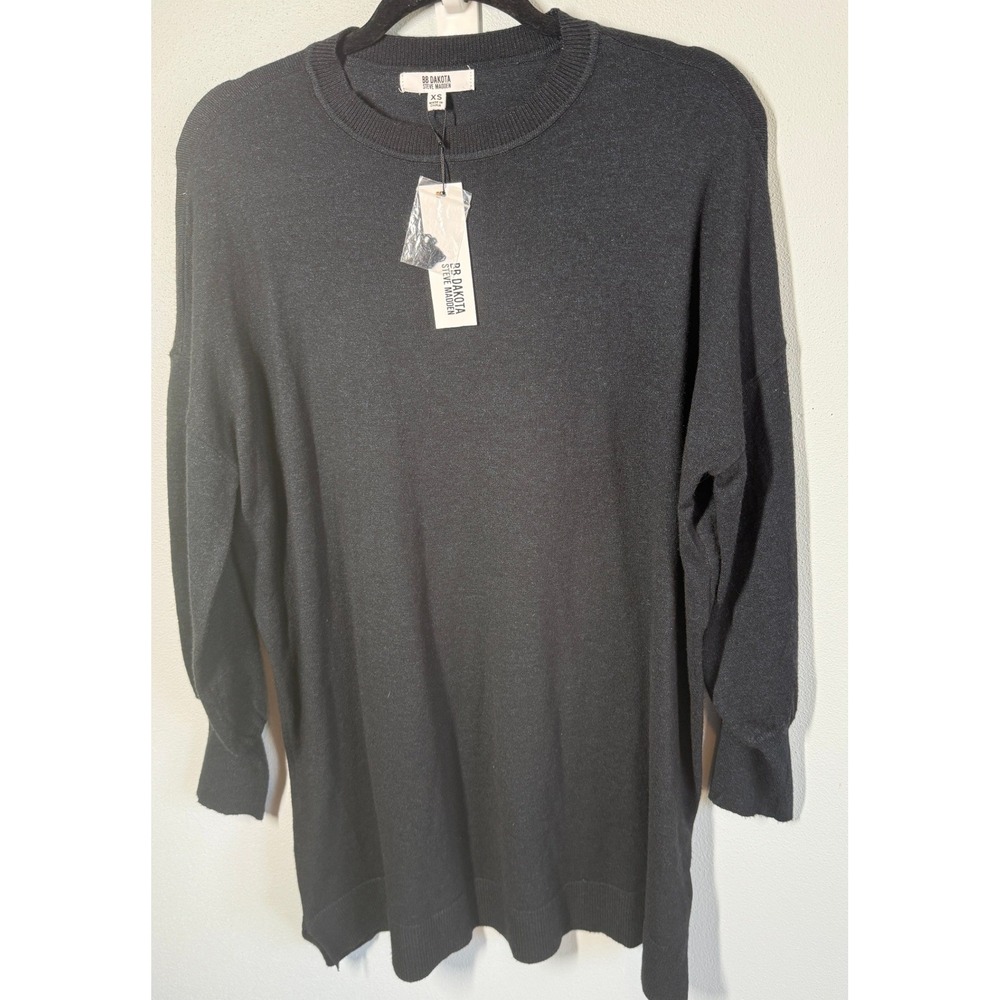 NWT BB Dakota Sweater Dress XS Dark Blue Marbled Oversized Dark Academia Tunic